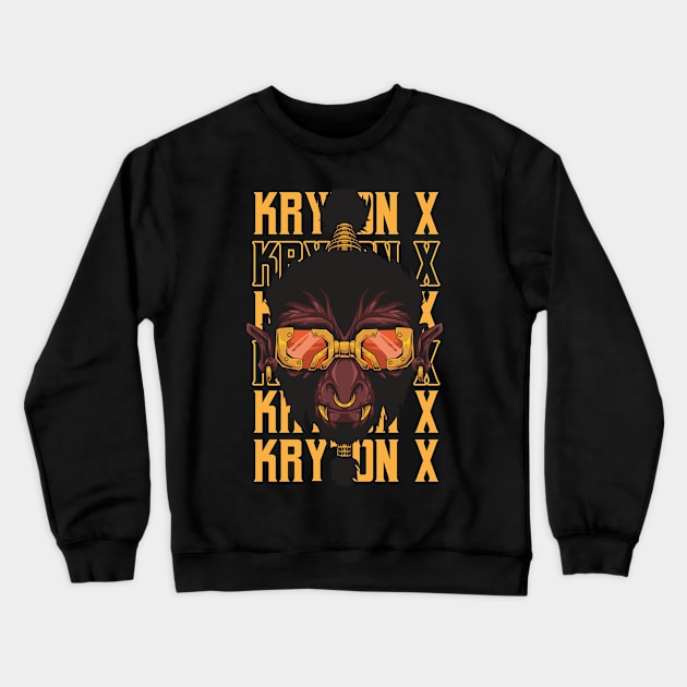 CYBER MONKEY PUNK Crewneck Sweatshirt by KRYTONX